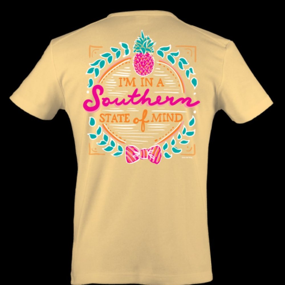 I'm in a Southern State of Mind Sunshine Yellow T-shirt Womens sz. 2XL